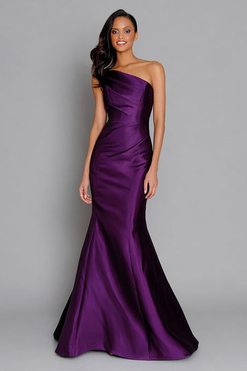 One Shoulder Purple Mermaid Formal Dress